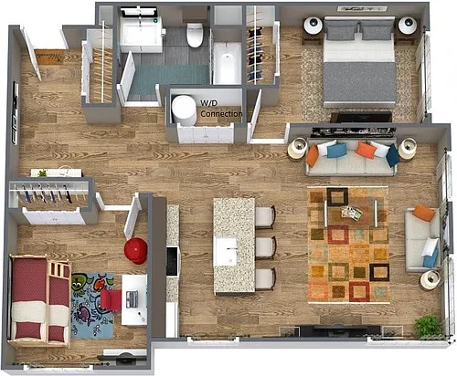 Floor plan Two Bedroom