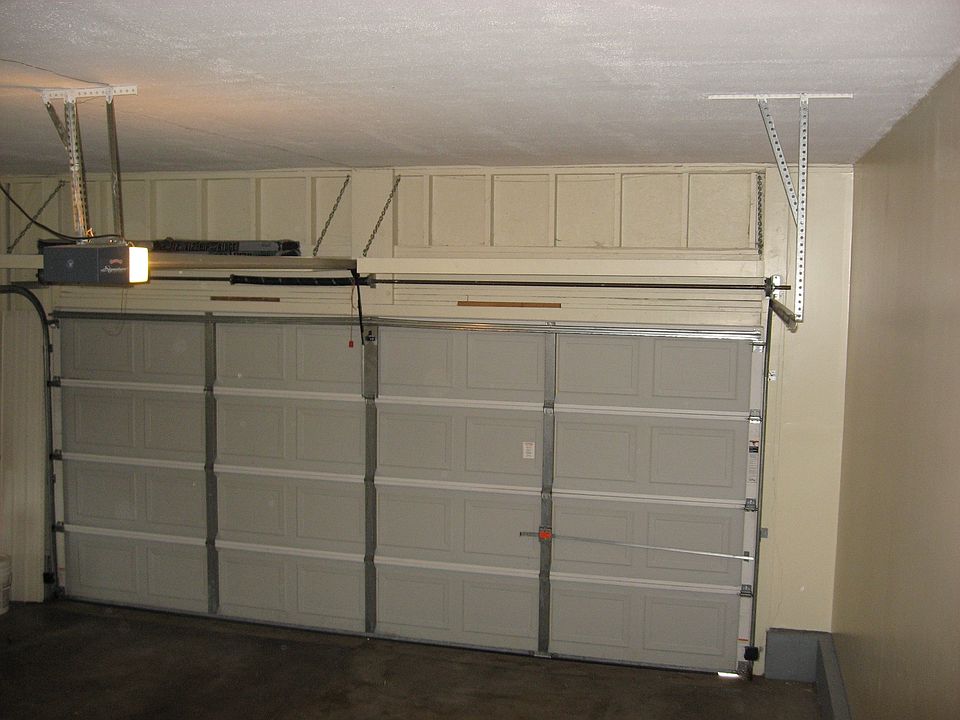 Inside door & storage above