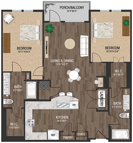 Floor plan Two Bedroom A