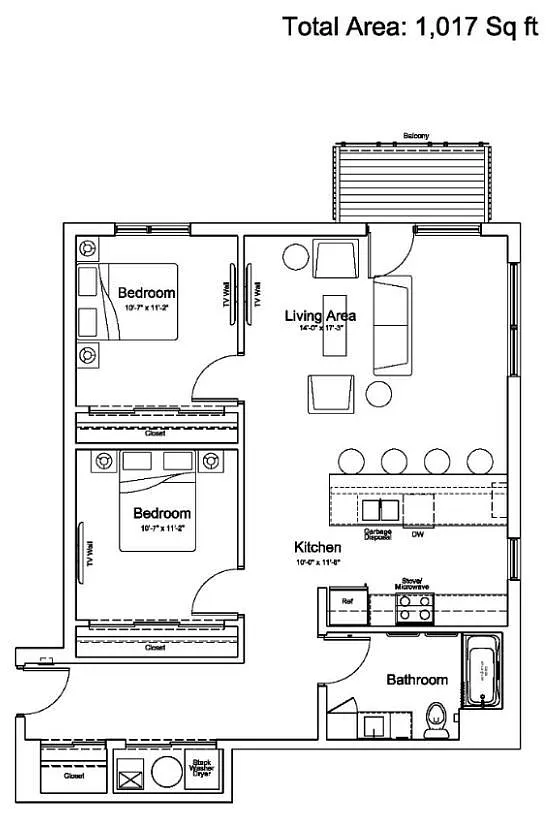 Floor plan 304-2B1B