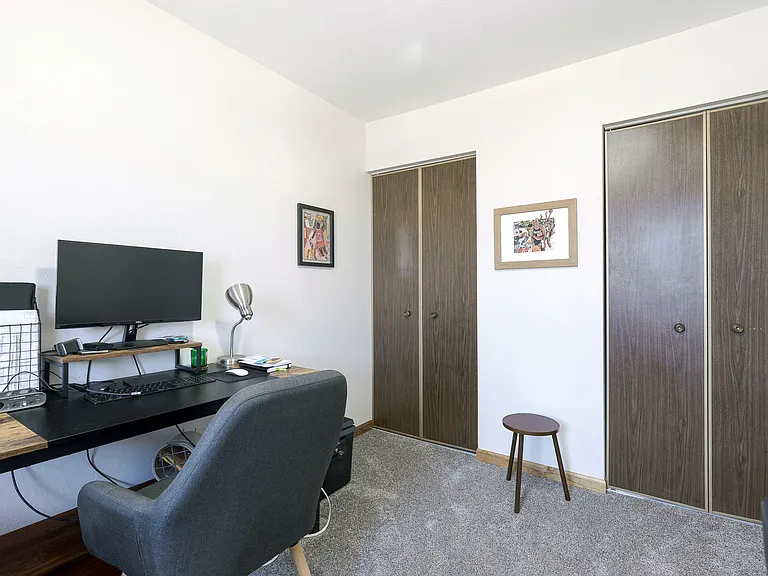 his and hers closets in 2nd bedroom also