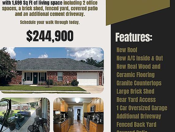 Reduced to $244,900.00