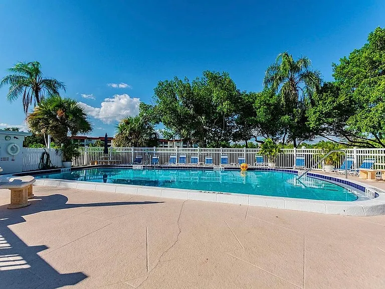 Heated pool.