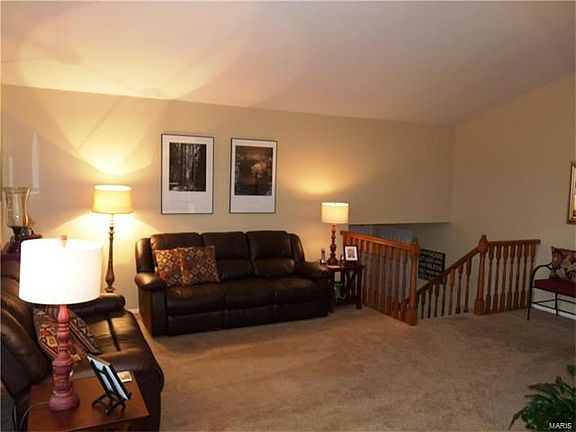 Vaulted living room.