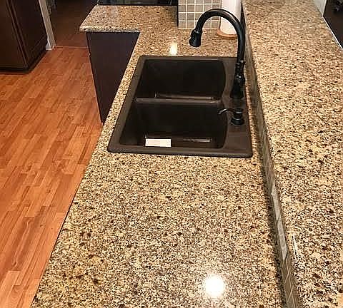 Granite with undermount sink