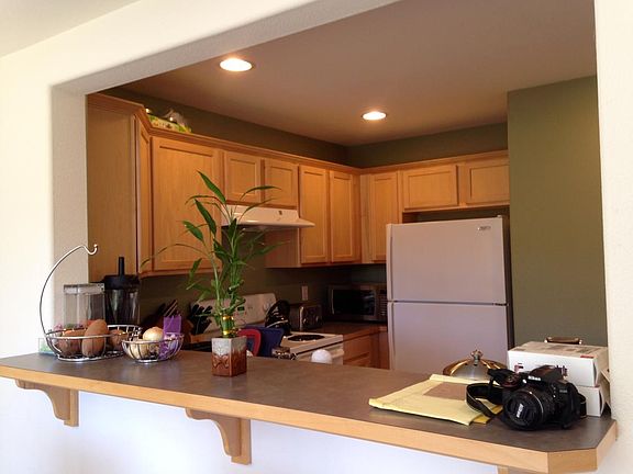 Looking into kitchen from dining area