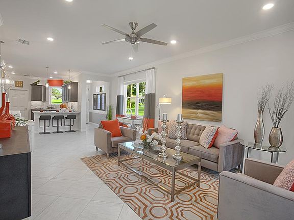 Oasis Model Floor plan at On Top of the World Communities Living Room