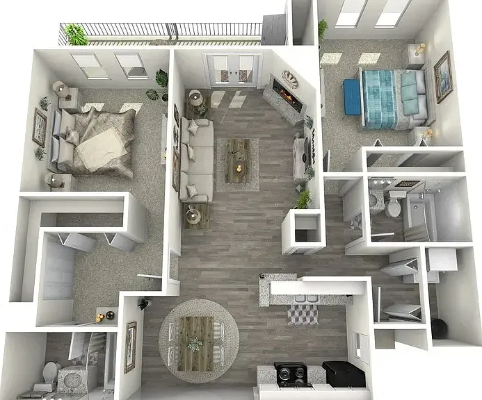 2 Bedroom | 2 Bath | 1047 SQFT 2 Bedroom | 2 Bath | 1047 SQFT