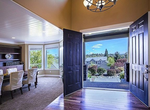 Double doors greet you when you enter this exceptional home.  A