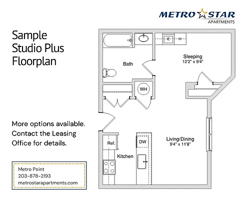 Floor plan Studio Plus