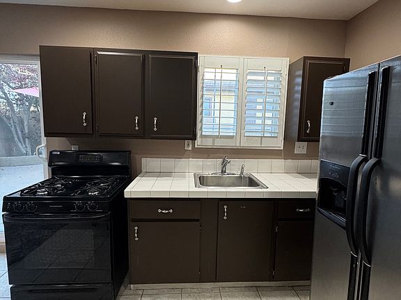 Recessed lighting compliments the interior.