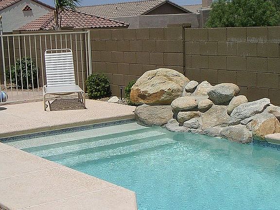 Pool w/ Rock Fountain