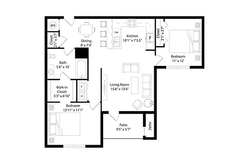 Floor plan B2R
