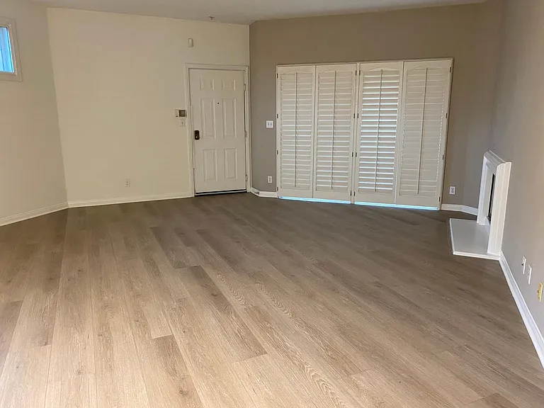 Living room and fireplace