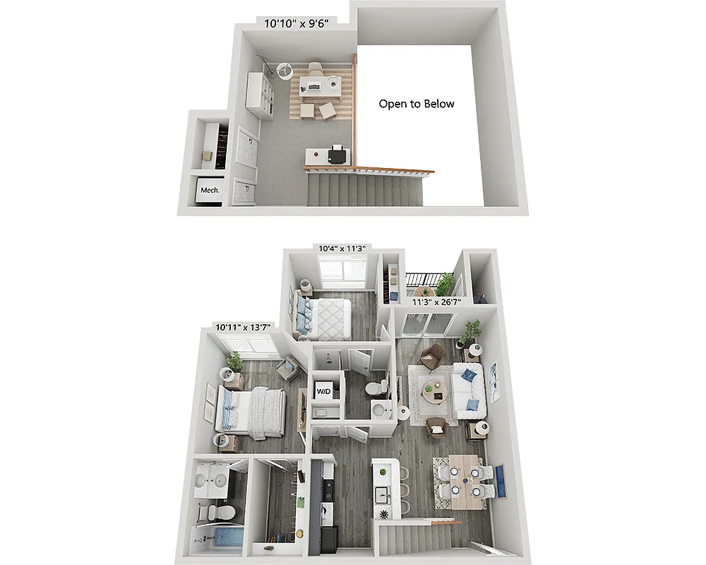 Floor plan Fairmont Loft (B2EL)