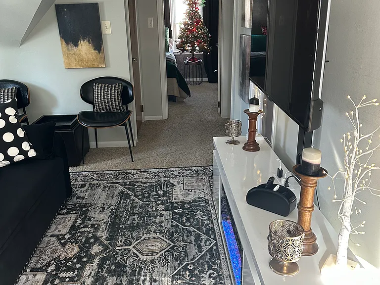 View from One side of the Apartment to the bedroom.