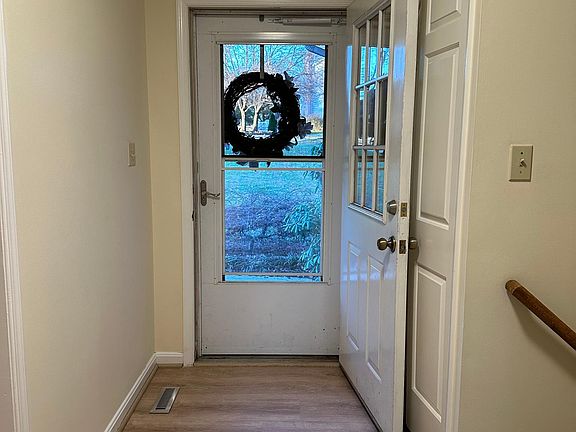 Front door with security door
