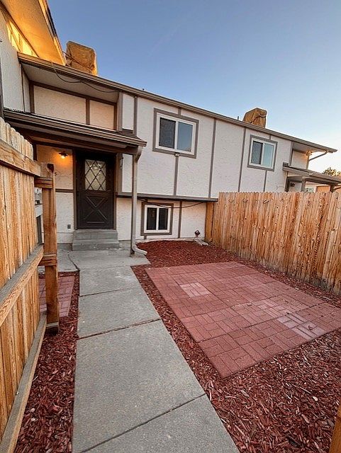 Private back patio area