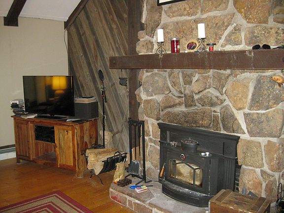 Living room fireplace & high efficiency wood burning stove