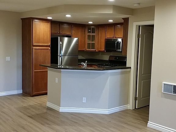 Kitchen with LED Lights and Dimmer Switches.