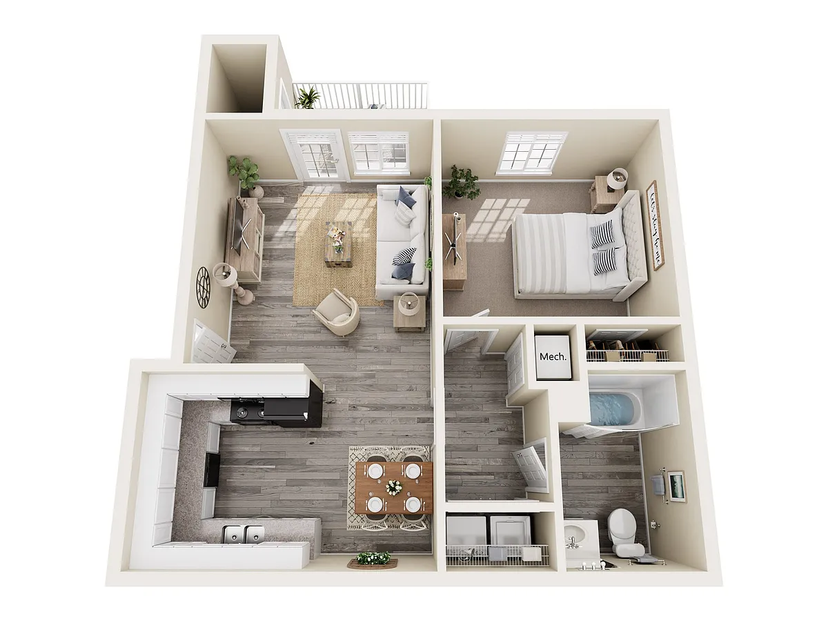 Floor plan 1R