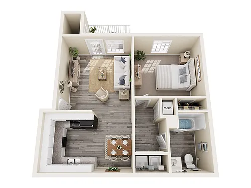 Floor plan 1R