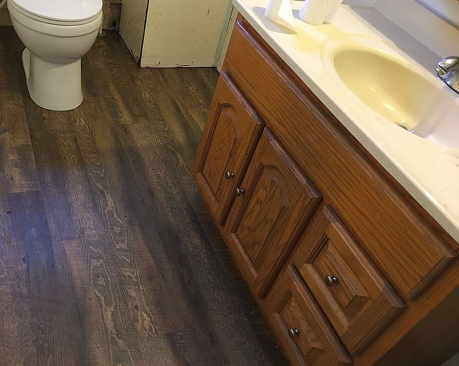 New floor and toilet