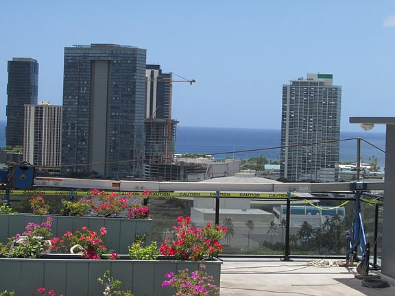 view of the ocean from swimming pool