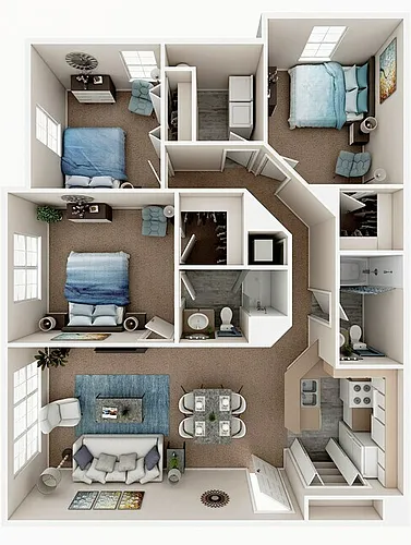 Floor plan 3 Bedroom