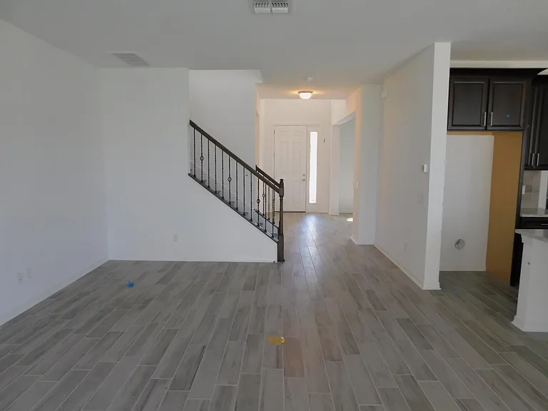 Family room in front of kitchen