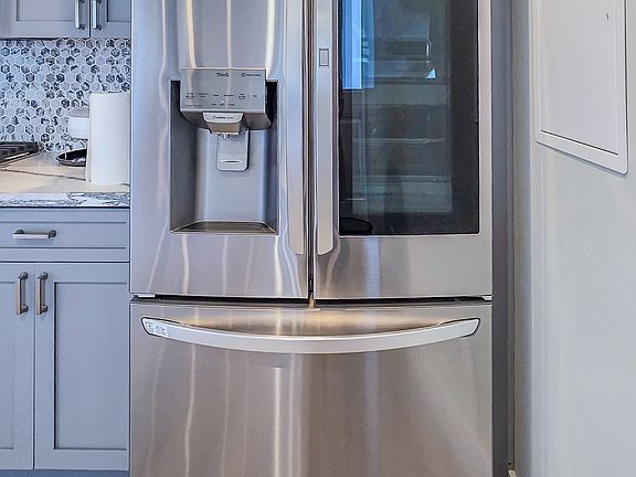 Modern and brand new fridge