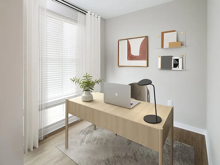 Signature Collection den with hard-surface flooring