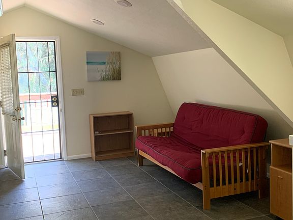 View to back deck. This furniture is not available.