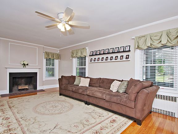 Living room with fireplace