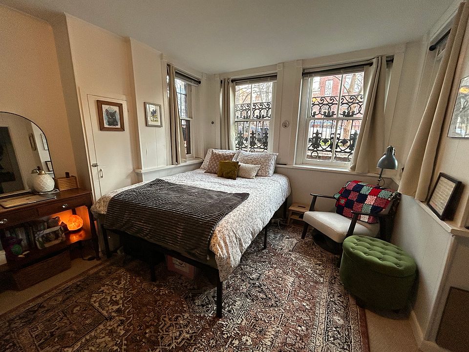 Living Area with large, east facing bay front windows