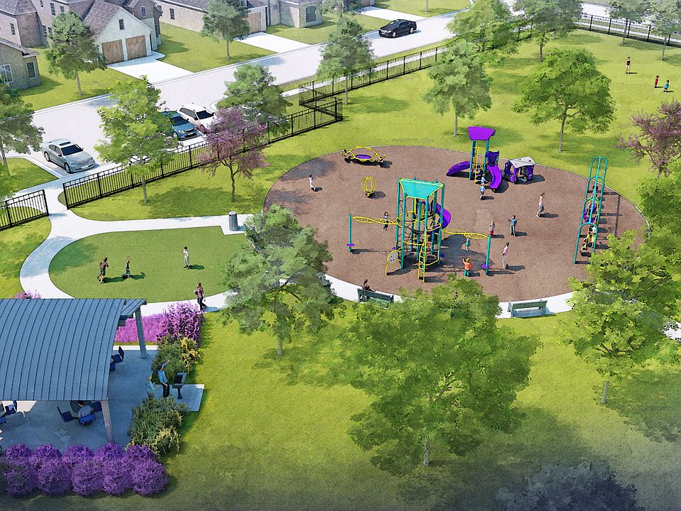 The park at Southaven is coming soon and includes children's playgrounds, a gazebo, picnic tables and walking trails.