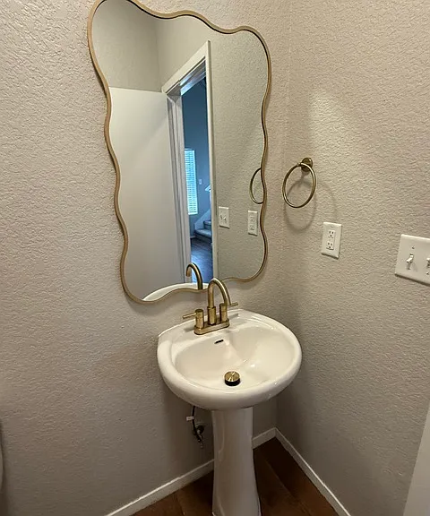 Half bath on lower level.
