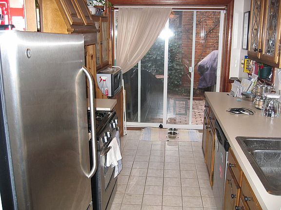 Large kitchen, with back patio access.