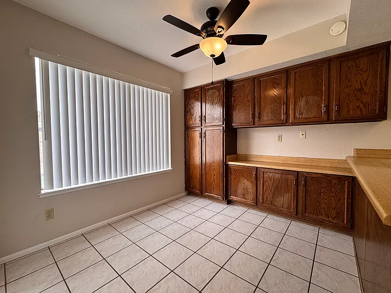 Family Dining has lots of storage and space for a coffee bar.