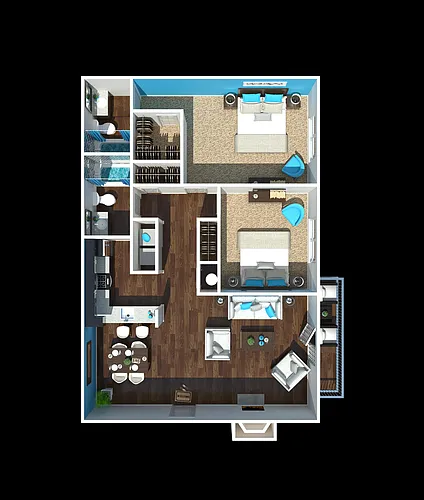 Floor plan Two Bedroom