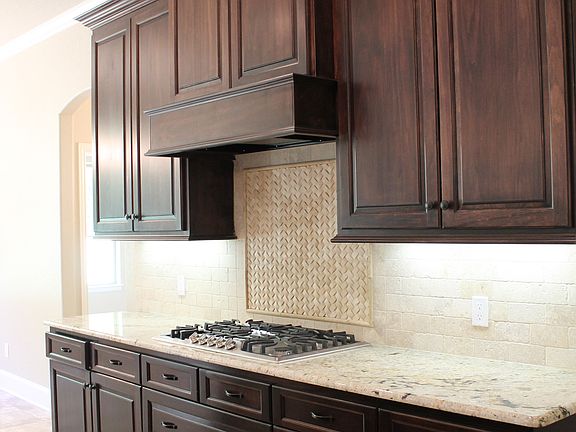 Custom stained cabinets