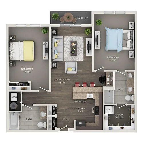 Floor plan Burgundy