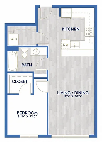 Floor plan C2 MFTE - One Bedroom