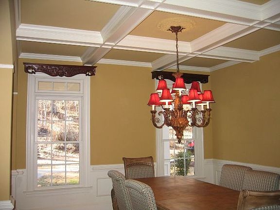 Formal Dining w/ Coffered Ceiling