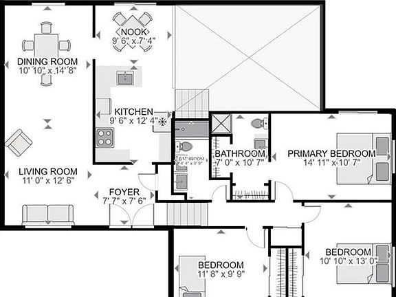 Main and upper level - large rooms and great layout