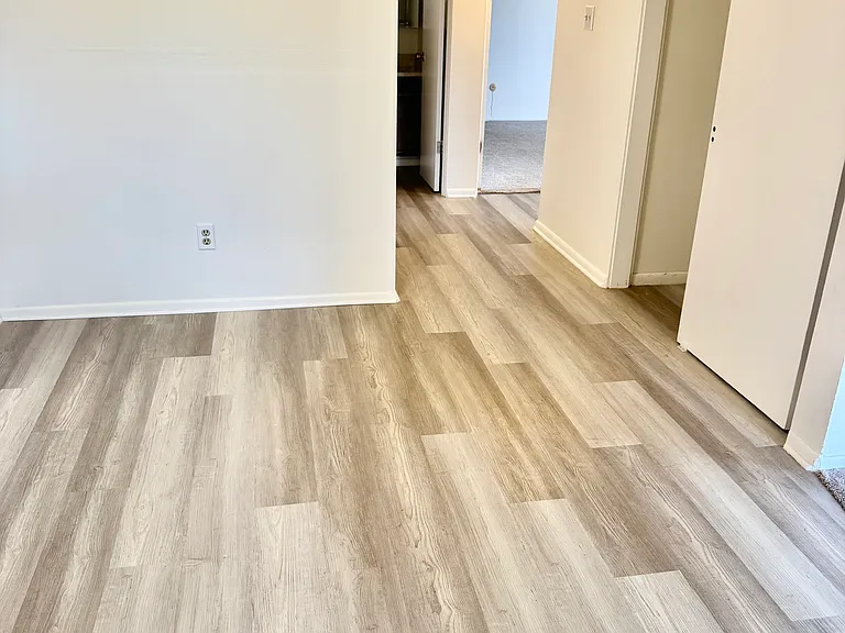 Dining area with hall to bedrooms and bathrooms.