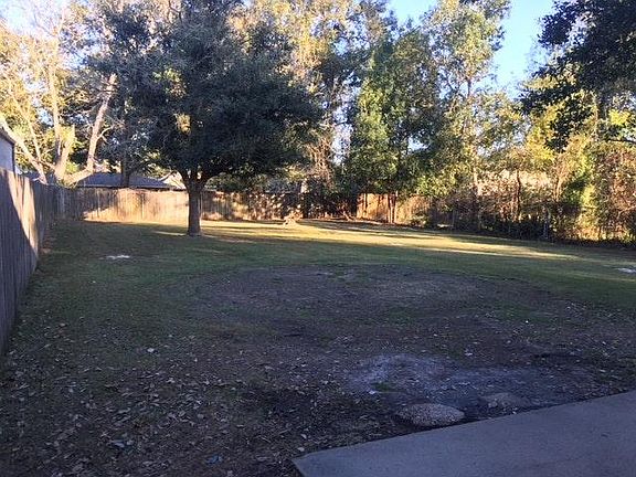 fenced in back yard