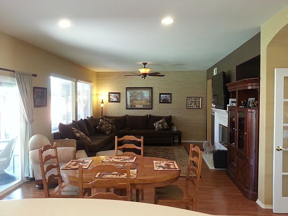family room with fireplace