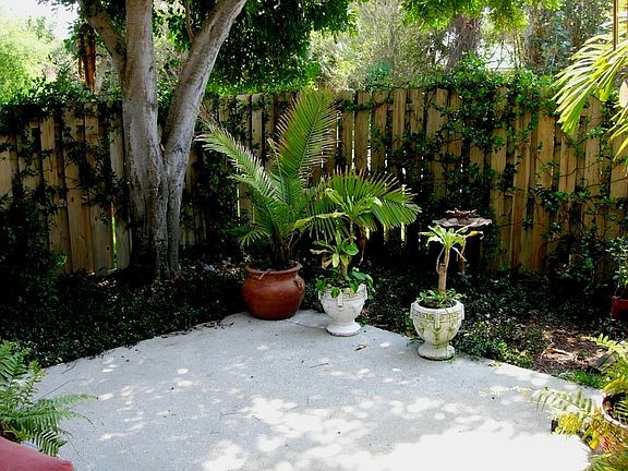 shaded patio