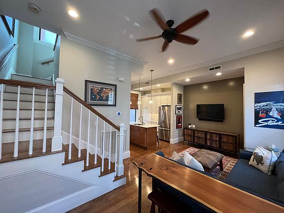 First floor living space & stair to 2nd floor